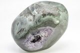 5.7" Purple Amethyst Geode With Polished Face - Uruguay - #199748-3